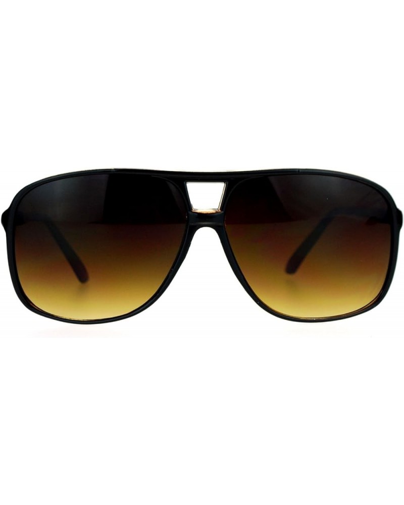 Oversize Large Thin Plastic Racer Mens Sport Sunglasses Black Brown / Brown $10.59 Rimless