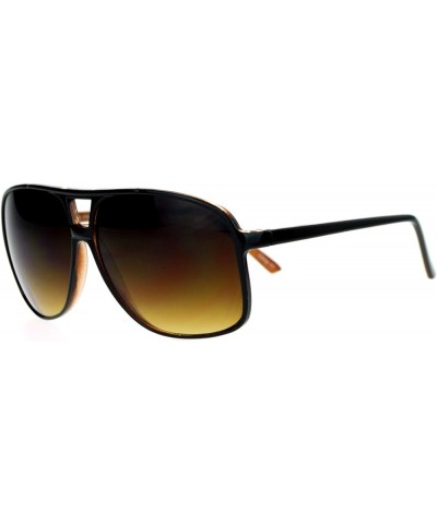 Oversize Large Thin Plastic Racer Mens Sport Sunglasses Black Brown / Brown $10.59 Rimless