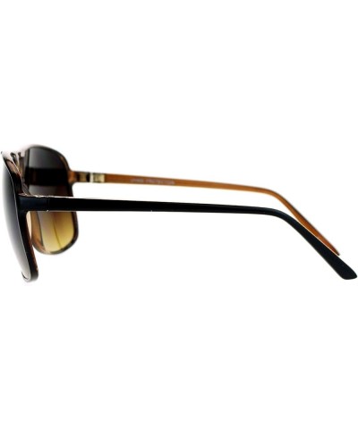 Oversize Large Thin Plastic Racer Mens Sport Sunglasses Black Brown / Brown $10.59 Rimless