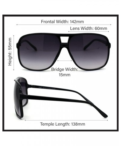 Oversize Large Thin Plastic Racer Mens Sport Sunglasses Black Brown / Brown $10.59 Rimless