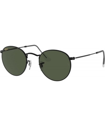 Women's Rb3447 Round Metal Sunglasses Black/G-15 Green $66.60 Round