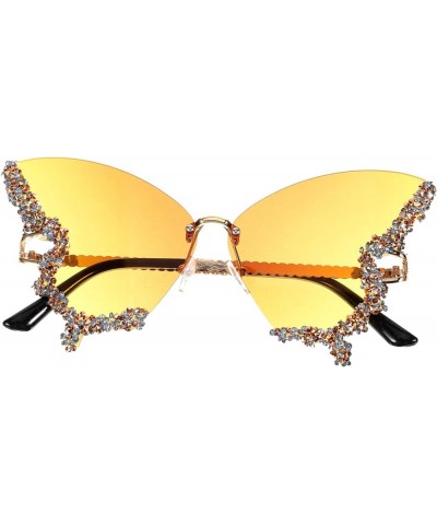 1 Pair Butterfly Sunglasses Rimless Sunglasses Men's Glasses Retro Mens Sunglasses Trendy Sunglasses for As Shown 2 $10.24 Ri...