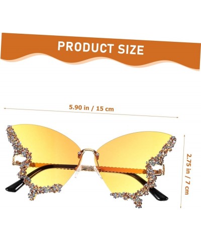 1 Pair Butterfly Sunglasses Rimless Sunglasses Men's Glasses Retro Mens Sunglasses Trendy Sunglasses for As Shown 2 $10.24 Ri...