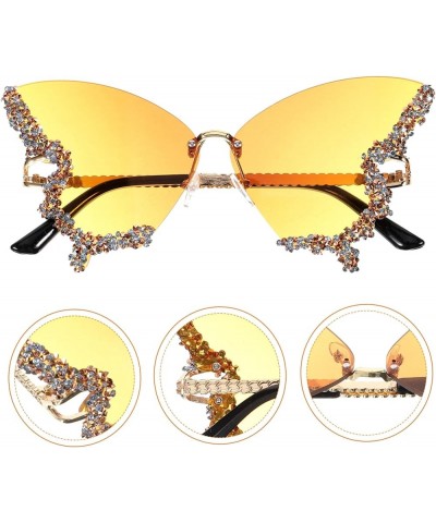 1 Pair Butterfly Sunglasses Rimless Sunglasses Men's Glasses Retro Mens Sunglasses Trendy Sunglasses for As Shown 2 $10.24 Ri...