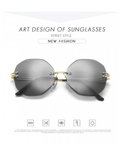 Stylish Frameless Metal Sunglasses for Women Holiday Beach Decorative Sunglasses (Color : E, Size : 1) 1A $18.07 Designer