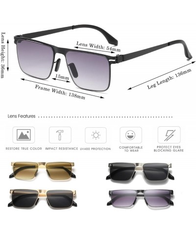 Vintage Rectangle Sunglasses for Women Men Retro Narrow Square Driving Sun Glasses Small Metal Glasses UV400 Black Grey $6.22...