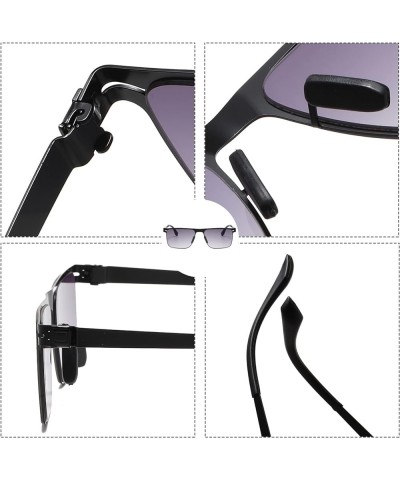 Vintage Rectangle Sunglasses for Women Men Retro Narrow Square Driving Sun Glasses Small Metal Glasses UV400 Black Grey $6.22...