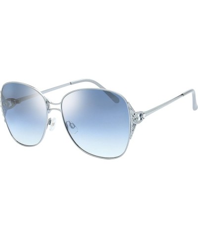 Classic Crystal Elegant Women Beauty Design Sunglasses Gift Box L151-silver Blue Gradient $9.17 Oval