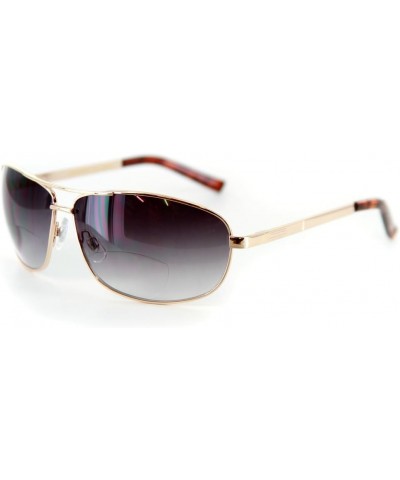 Mod Aviators Fashion Bifocal Sunglasses for Men and Women (Gold/Smoke +1.00) +1.00 Gold W/ Smoke Lens $7.79 Aviator