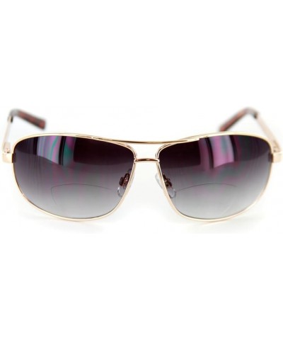 Mod Aviators Fashion Bifocal Sunglasses for Men and Women (Gold/Smoke +1.00) +1.00 Gold W/ Smoke Lens $7.79 Aviator