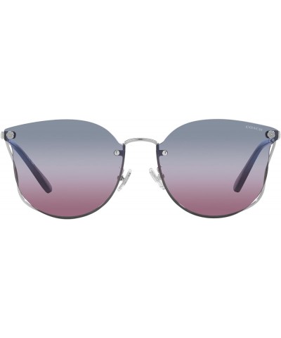 Women's Hc7151d Round Sunglasses Shiny Silver/Blue Purple Pink Gradient $80.77 Round