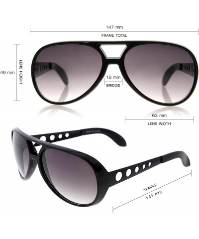 Large Elvis King Of Rock & Roll Aviator Sunglasses 63mm Z03 | Black / Lavender (2-pack) $15.19 Square