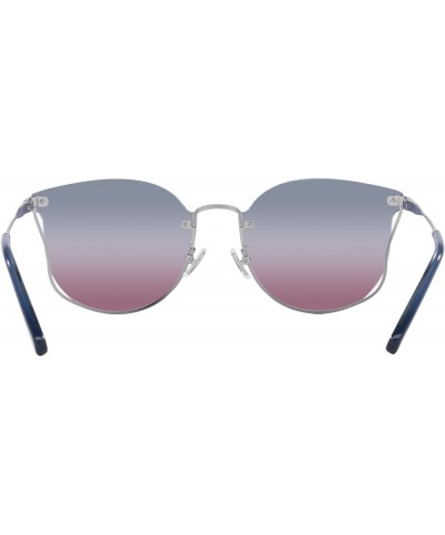 Women's Hc7151d Round Sunglasses Shiny Silver/Blue Purple Pink Gradient $80.77 Round