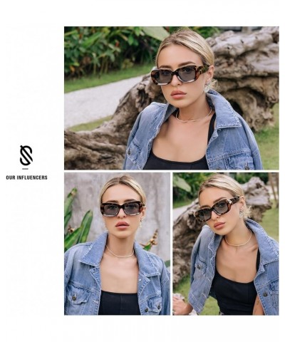 Thick Rectangular Sunglasses Womens Mens Concave Chunky Frame Trendy Retro Vintage 90's Shades Sunnies SJ2249 Burgundy $9.27 ...