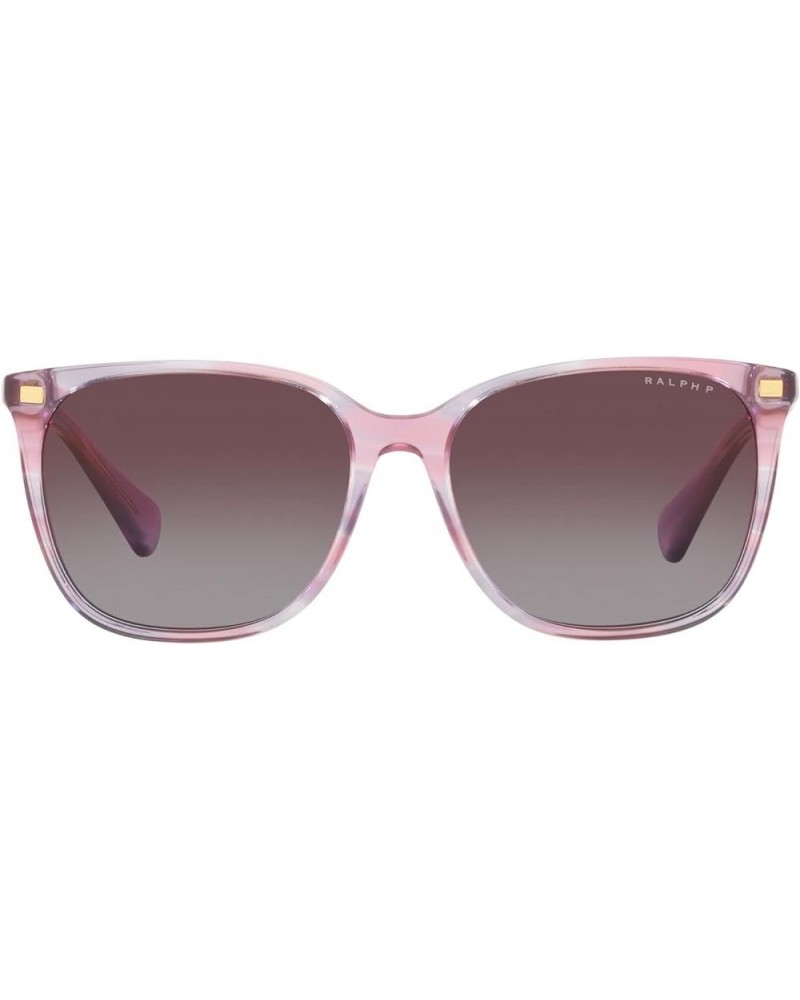 Women's Ra5293 Square Sunglasses Striped Purple/Violet Polarized $31.10 Square