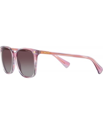 Women's Ra5293 Square Sunglasses Striped Purple/Violet Polarized $31.10 Square