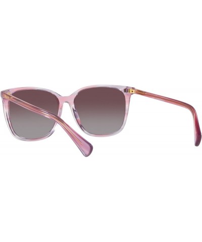 Women's Ra5293 Square Sunglasses Striped Purple/Violet Polarized $31.10 Square