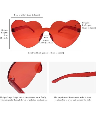 12 Pairs Heart Shape Rimless Valentines Sunglasses Love Glasses for Valentine's Day Easter 4th of July Party Favor Red $10.38...