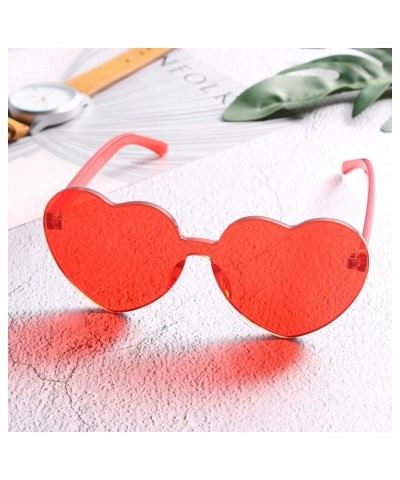 12 Pairs Heart Shape Rimless Valentines Sunglasses Love Glasses for Valentine's Day Easter 4th of July Party Favor Red $10.38...