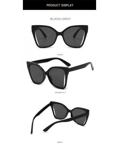 Large Frame Cat Eye Sunglasses Women Fashion Decorative Sunglasses (Color : C, Size : 1) 1 C $15.95 Cat Eye