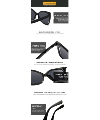 Large Frame Cat Eye Sunglasses Women Fashion Decorative Sunglasses (Color : C, Size : 1) 1 C $15.95 Cat Eye