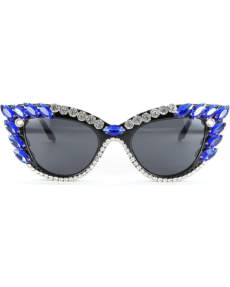 Women bling Rhinestones Reading Sunglasses Crystal Colorful Diamond Frame Reader Outdoor Cat Eye Reading Glasses Blue $18.17 ...