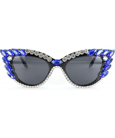 Women bling Rhinestones Reading Sunglasses Crystal Colorful Diamond Frame Reader Outdoor Cat Eye Reading Glasses Blue $18.17 ...