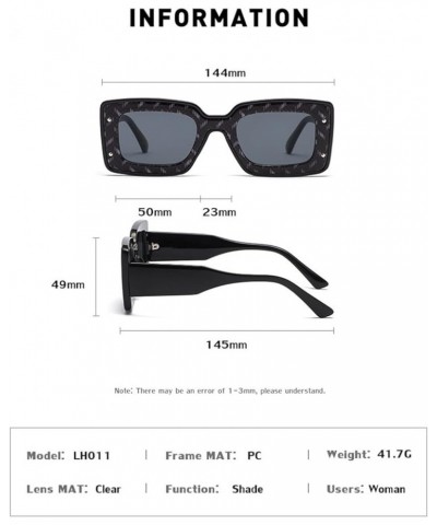 Retro Square Fashion Small Frame Sunglasses Men and Women Outdoor Holiday Beach Party (Color : A, Size : Medium) Medium E $16...