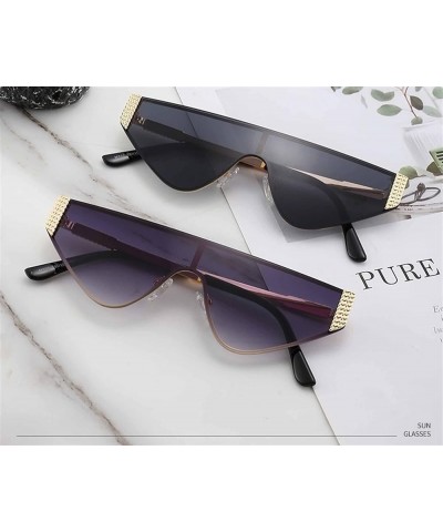 Fashion Men and Women Street Shooting Cat Eye Triangle Sunglasses (Color : E, Size : Medium) Medium F $15.00 Designer