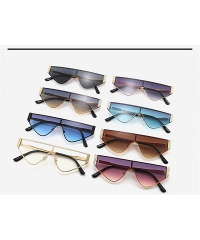 Fashion Men and Women Street Shooting Cat Eye Triangle Sunglasses (Color : E, Size : Medium) Medium F $15.00 Designer