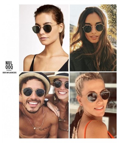 Round Polarized Sunglasses for Women – Classic Retro Small Metal Frame Sun Glasses UV Protection A1* Gold Frame/Gray Lens $10...