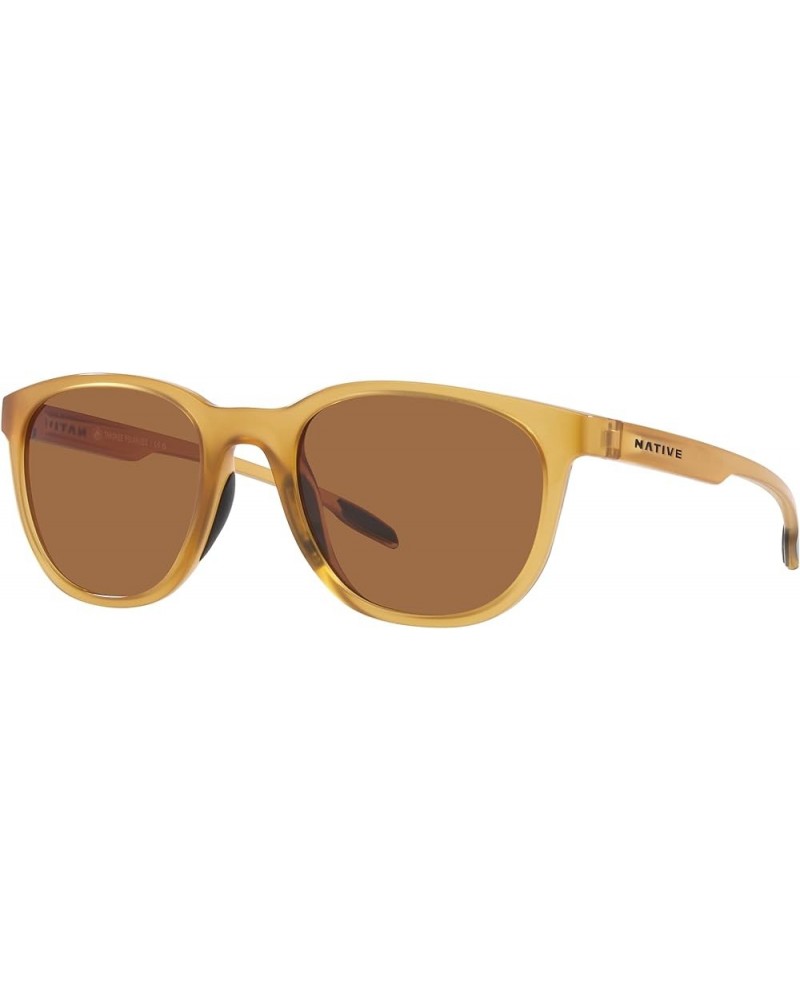 Native Man Sunglasses Matte Black Frame, Brown Lenses, 54MM Topaz Crystal $29.23 Round