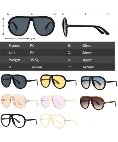 Big Frame Round Sunglasses Women Vintage Sun Glasses Retro Men Oversized Flat Top Shades Summer C8 $22.87 Oversized