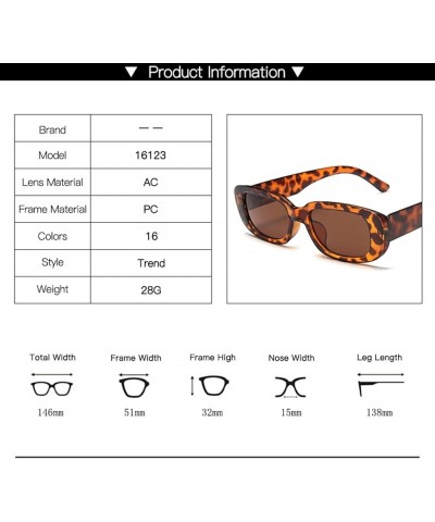 Small Frame Fashion Square Street Shooting Men and Women Decorative Sunglasses (Color : Small, Size : 1) 1 C $14.76 Designer