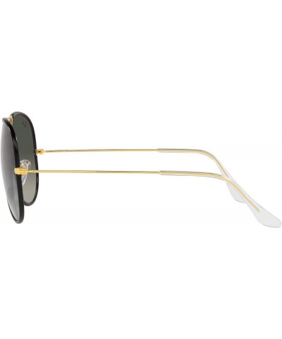 Rb3025jm Classic Full Color Metal Aviator Sunglasses Black on Legend Gold/Grey Gradient $87.91 Aviator