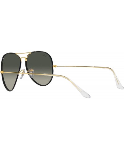 Rb3025jm Classic Full Color Metal Aviator Sunglasses Black on Legend Gold/Grey Gradient $87.91 Aviator