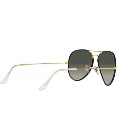 Rb3025jm Classic Full Color Metal Aviator Sunglasses Black on Legend Gold/Grey Gradient $87.91 Aviator