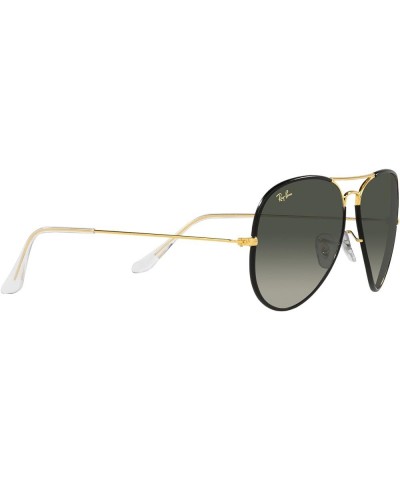 Rb3025jm Classic Full Color Metal Aviator Sunglasses Black on Legend Gold/Grey Gradient $87.91 Aviator