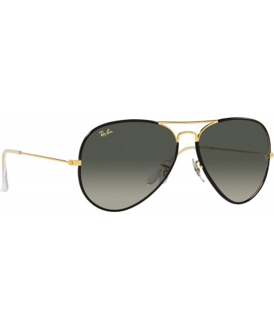 Rb3025jm Classic Full Color Metal Aviator Sunglasses Black on Legend Gold/Grey Gradient $87.91 Aviator