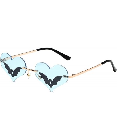 Love Prom Quirky Party Sunglasses Metal Frameless Fashion Cool Sunglasses (Color : A, Size : 1) 1 F $13.47 Designer