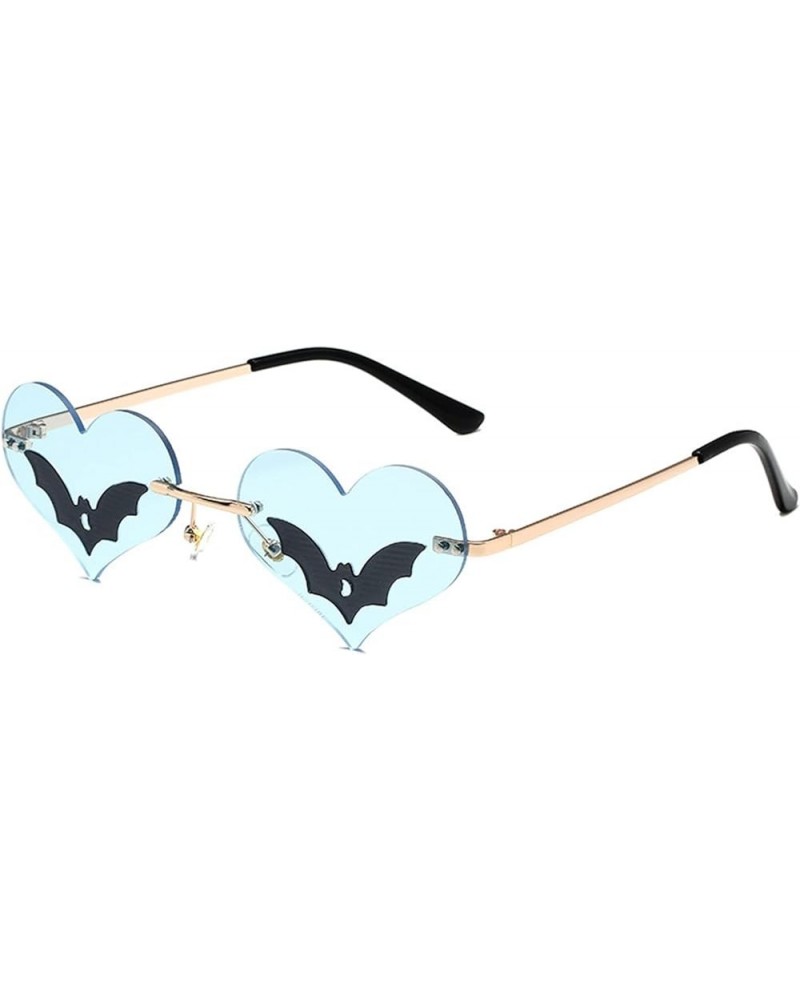 Love Prom Quirky Party Sunglasses Metal Frameless Fashion Cool Sunglasses (Color : A, Size : 1) 1 F $13.47 Designer