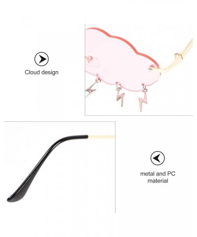 Cloud Sunglasses Rimless Sunglasses Tassel Glasses 90s Sunglasses Funny Glasses Wave Glasses for Women Men Pink $8.89 Rimless