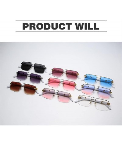 Square Men and Women Streetwear Sunglasses Outdoor Beach Shades (Color : H, Size : Medium) Medium A $16.82 Designer