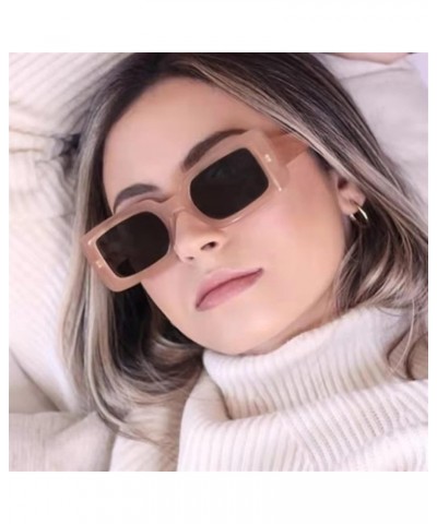 Square Retro Men and Women Outdoor Sunglasses, Sunshade Glasses for Vacation Driving (Color : D, Size : Medium) Medium E $11....