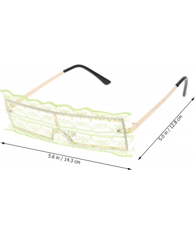 4pcs Lace Party Glasses Shades for Men Eyeglasses Green Heart Sunglasses Quay Sunglasses for Women Rimless Sunglasses for Men...