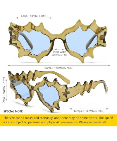 Novelty Irregular Liquified Design Sunglasses For Women Men Trendy Colorful Tinted Glasses Party 60s Eyewear 4 $10.99 Butterfly