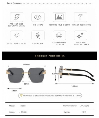 Square Fashion Men and Women Sunglasses Outdoor Vacation Beach Sunglasses (Color : A, Size : Medium) Medium F $22.41 Designer