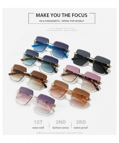 Square Fashion Men and Women Sunglasses Outdoor Vacation Beach Sunglasses (Color : A, Size : Medium) Medium F $22.41 Designer