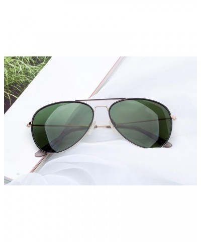 Round Fashion Sunglasses with colorful coating 100% UV protection Lens(Green) $10.32 Aviator