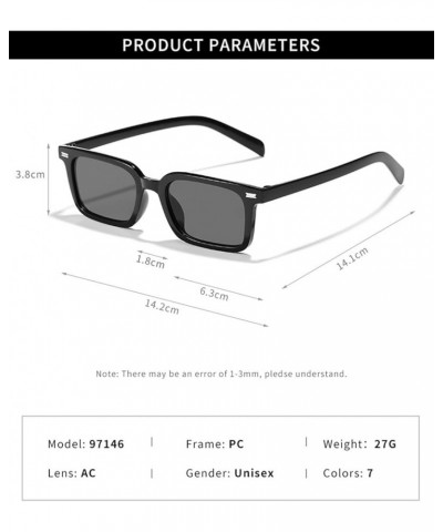 Square Outdoor Vacation Men and Women Fashion Decorative Sunglasses (Color : D, Size : 1) 1 B $12.24 Designer